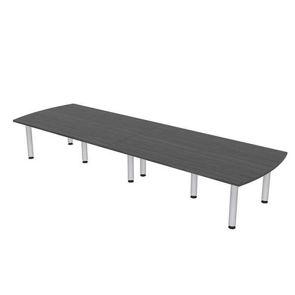 45 in W, 120 in L, 29 in H, Engineered Wood Top, Grey